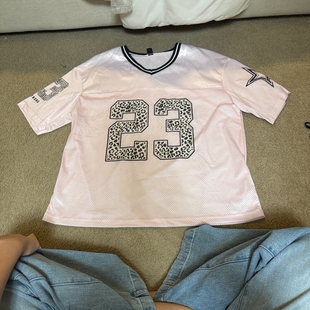 pink leopard jersey